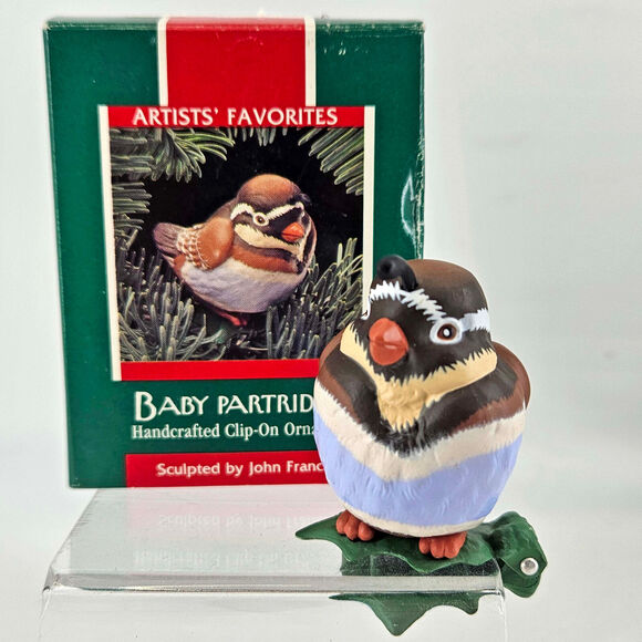 Vintage Hallmark Keepsake Clip-On Ornament Baby Partridge by John Francis 1989 - Picture 1 of 6